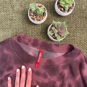 UNIONBAY Burgundy Tie-Dye Sweatshirt